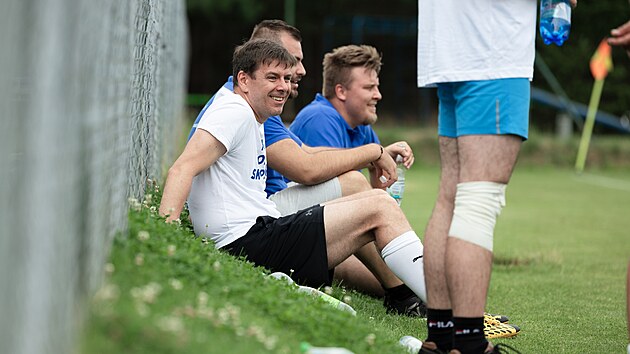 Mlad obant demokrat a Tm Honzy Skopeka na charitativn fotbalovm zpase. (6. srpna 2022)