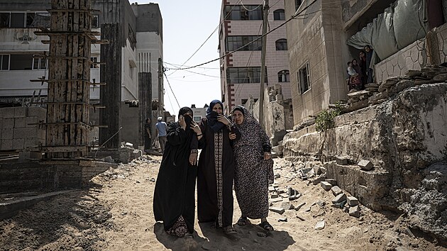 Truchlc eny v Gaze. (6. srpna 2022)