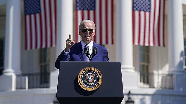 Americk prezident Joe Biden hovo u Blho domu. (9. srpna 2022)