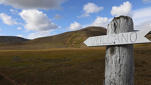 Zbry na sopku Fagradalsfjall na Islandu, kter se nachz 32 kilometr jihozpadn od hlavnho msta Reykjavku. (4. srpna 2022)