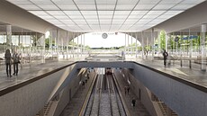 Architektonický návrh terminálu Dlouhá Míle od spole�nosti Pavlí�ek Hulín...