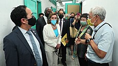 Nancy Pelosiová na návtv muzea lidských práv na Tchaj-wanu. (3. ervence...
