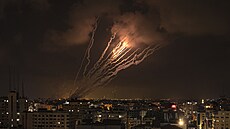 Rakety vypálené palestinskými ozbrojenci na Izrael (6. srpna 2022)