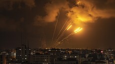 Rakety vypálené palestinskými ozbrojenci na Izrael (6. srpna 2022)