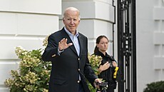 Prezident Joe Biden pi cest z Bílého domu ve Washingtonu do pímoského...