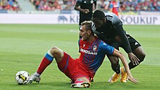 Momentka z utkání Plze� - �eriff Tiraspol.