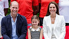 Princ William, princezna Charlotte a vévodkyně Kate (Birmingham, 2. srpna 2022)