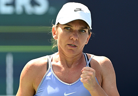 Rumunská tenistka Simona Halepová na turnaji National Bank Open v Torontu.