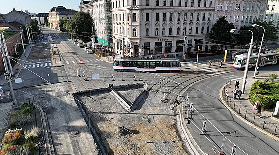 Rekonstrukce křižovatky u Drápala v Olomouci