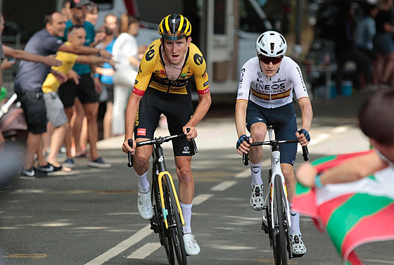 Belgian Tiesj Benoot bhem závodu Clásica San Sebastián.