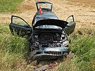 Nehoda osobnho vozu a traktoru u Jinvse na Jinsku. (9. 8. 2022)