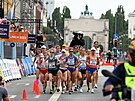 Momentka z maratonu na mistrovství Evropy v Mnichov. Vlevo je i Tereza...