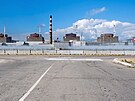 Pohled na Záporoskou jadernou elektrárnu na území pod ruskou vojenskou...