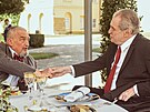 Prezident R Milo Zeman na zámku v Lánech pivítal Karla Schwarzenberga. (17....