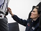 Ruská kosmonautka Anna Kikina bhem výcviku pro Crew Dragon