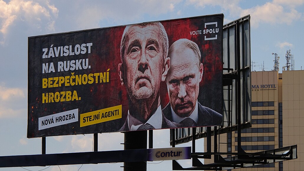 Volební Volební billboard koalice SPOLU v Praze
