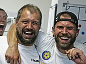 Hned dvakrát během své hráčské kariéry zažil Michal Veselý (vpravo) radost z...