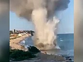 Na pláži u Oděsy explodovala mina. Tři lidé zemřeli
