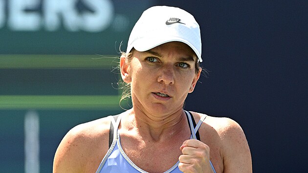 Rumunsk tenistka Simona Halepov na turnaji National Bank Open v Torontu.