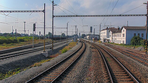 Stanice Brno doln ndra s odbokou do depa a na dnes u zaniklou vleku BVV
