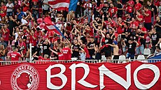 Fanoušci Brna se radují z vítězství proti Mladé Boleslavi.