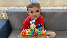 Nazar, starí syn Anny Rybak, oslavil své páté narozeniny.