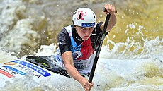 Gabriela Satková na juniorském ME v �eských Bud�jovicích.