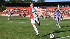 Tereza Krej�i�íková v zápase s Realem Madrid na Proseku