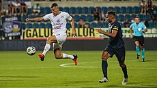 Ondej ainka ze Slovácka  v play off Konferenní ligy proti AIK Stokcholm.