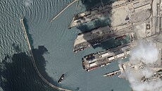 Satelitní snímek lodi Razoni v syrském přístavu Tartús. (16. srpna 2022) | na serveru Lidovky.cz | aktuální zprávy