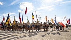 Prvod skaut v rámci mezinárodní skautské akce Central European Jamboree v...