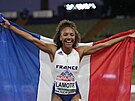 Rénelle Lamoteová slaví stíbrnou medaili na mistrovství Evropy.