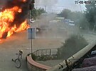 Kamera natoila, jak vybuchlo auto s Lajevem