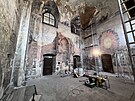 V kapli chomutovskho kostela sv. Ignce nalezli restaurtoi fresky ze 60. let...