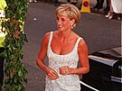 Princezna Diana ve své oblíbené svtle modré krátce ped smrtí (Londýn, 2....