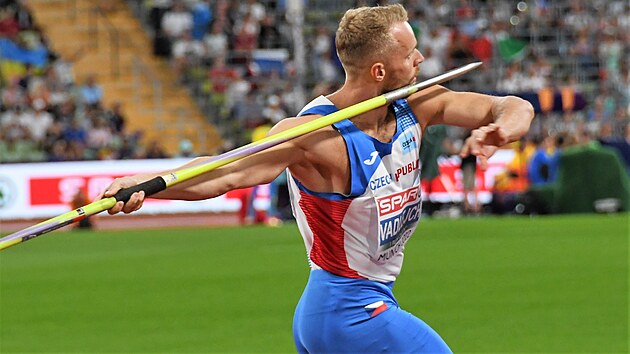 Jakub Vadlejch v otpaskm finle na atletickm ME v Mnichov.