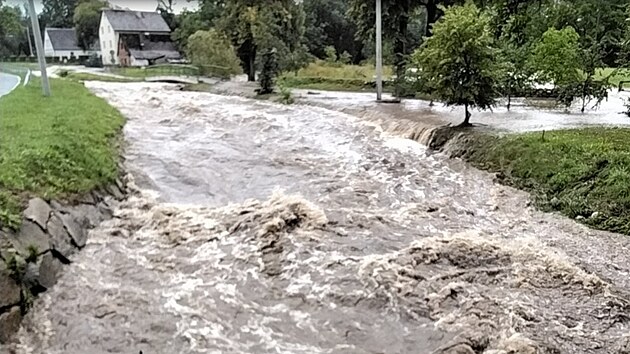Následky silného deště na Jesenicku (28. srpna 2022)