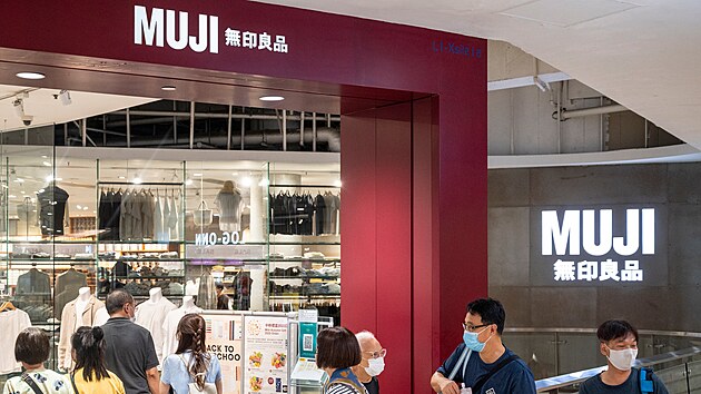 Japonsk znaka levnho obleen a produkt pro domcnost Muji m svoje obchody i v Hongkongu. (19. srpna 2022)