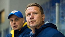 Hokejová p�íprava Slovan Ústí nad Labem - Piráti Chomutov. Úste�tí trené�i Jan...