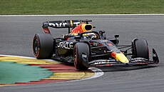 Max Verstappen z Nizozemska bhem kvalifikace ped Velkou cenou formule 1 na...