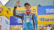 Filip Mare na druhém míst v Barum Czech Rally 2022.