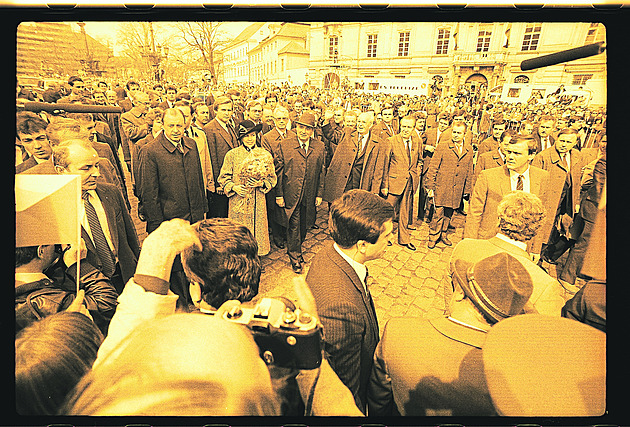 Hradčanské náměstí 9. dubna 1987