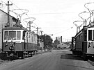 Historick� z�b�ry prvn�ch tramvaj� v Bohum�n�.