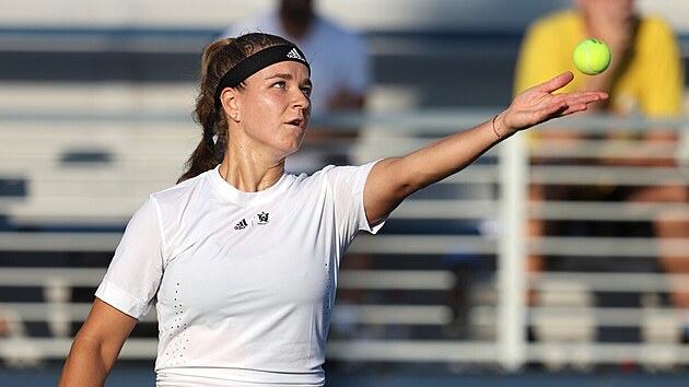 Karolna Muchov v prvnm kole US Open.