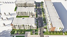 Vizualizace II etapy sídli�t� �ibeník v Olomouci