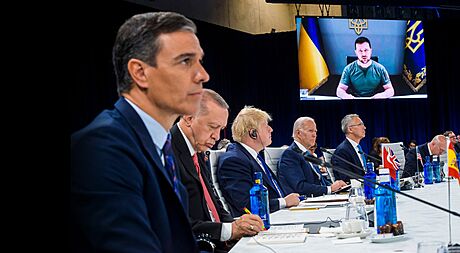 Projev prezidenta Zelenského na summitu NATO v Madridu.