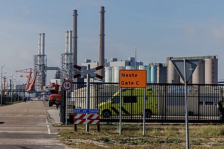 Továrna na výrobu vodíku v Rotterdamu. 