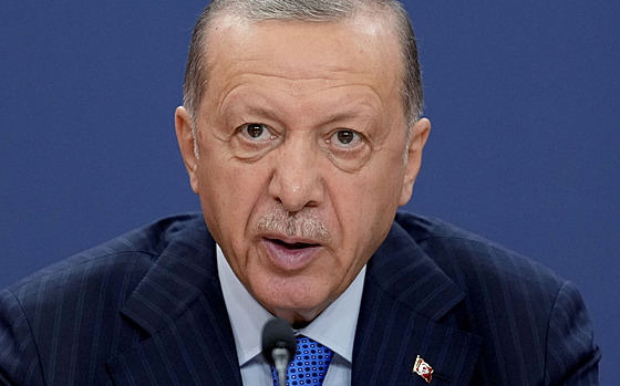 Turecký prezident Recep Tayyip Erdogan na návtv v Blehrad (7. záí 2022)