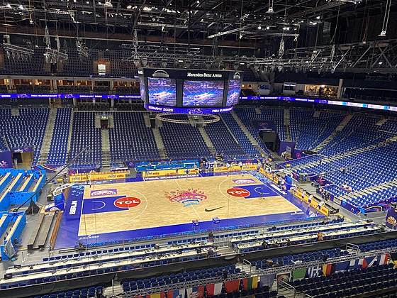 Berlínská Mercedes-Benz Arena hostí vyřazovací část EuroBasketu 2022.