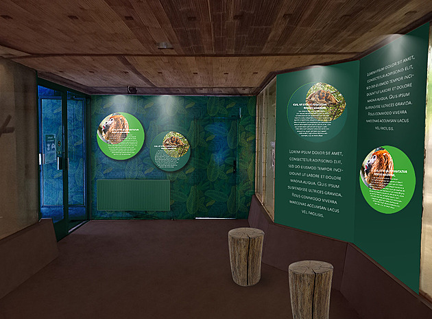 Nová podoba návštěvnické části zrekonstruovaného pavilonu opic v liberecké zoo